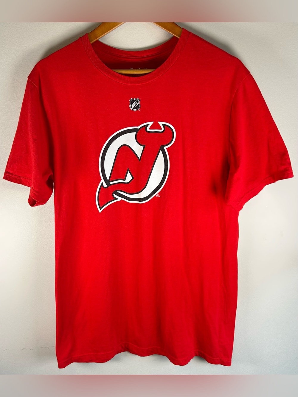 Reebok New Jersey Devils NHL Patrick Elias Men’s T-Shirt Size L #26 2012 EUC